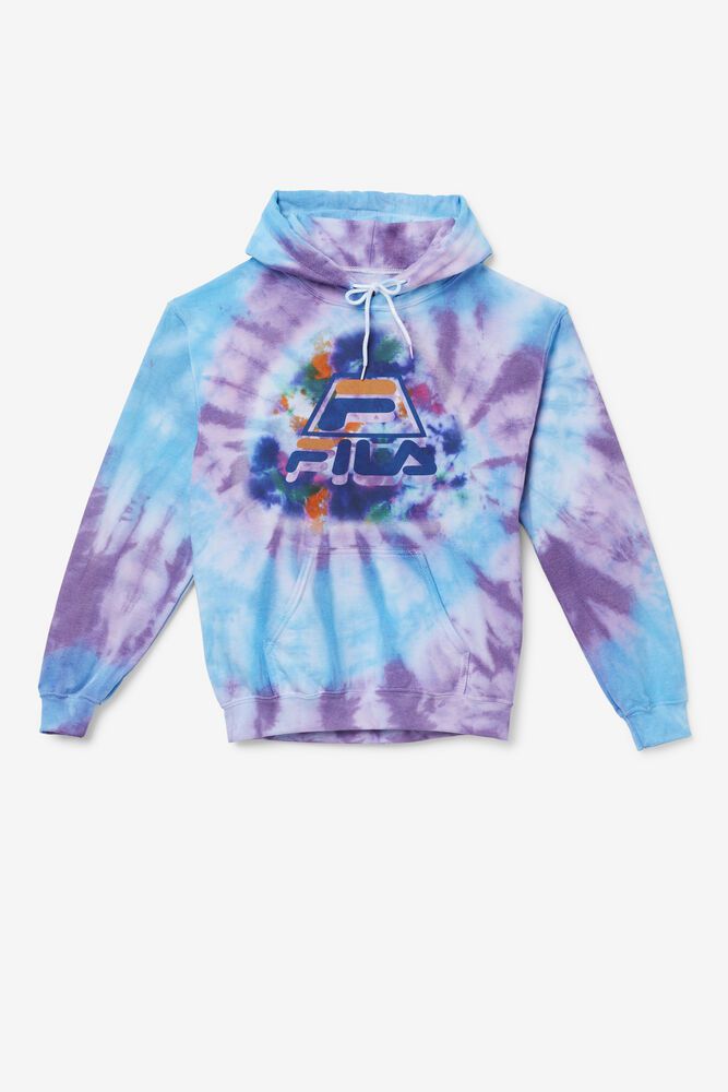 Fila Hoodie Womens Blue - Tie Dye Icon - Philippines 9752401-XE